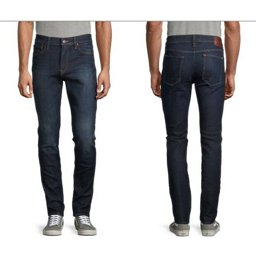 HUDSON Men's Axl Skinny Fit Zipfly Jean NEW Dark Wash color Landis 32/33 New